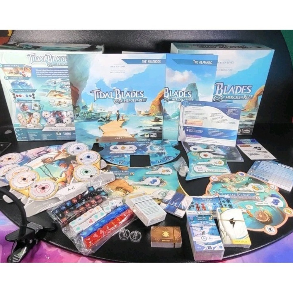 Tidal Blades Heroes of the Reef Board Game Kickstarter with Expansion
